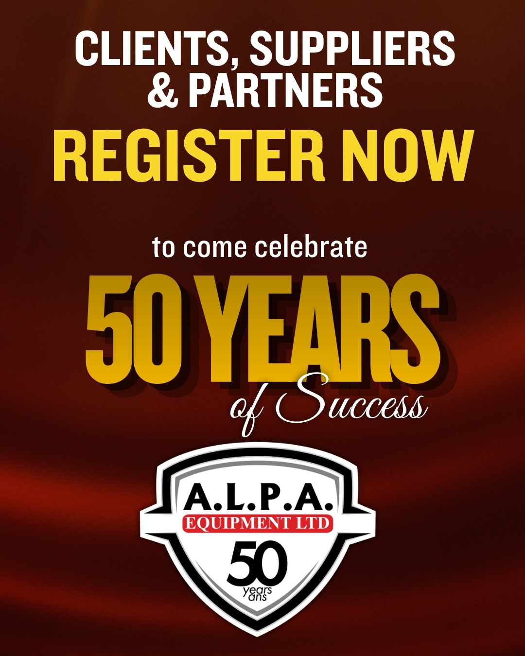 ALPA Promotion - 50th Event Registration