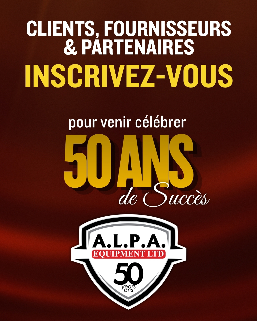 Promotion ALPA - 50th Event Registration